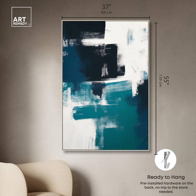 Weight of Teal II Canvas by Art Remedy