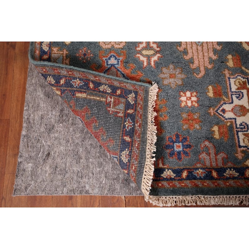 Geometric Oushak Indian Accent Rug Handmade Wool Carpet - 4'1" x 6'2"