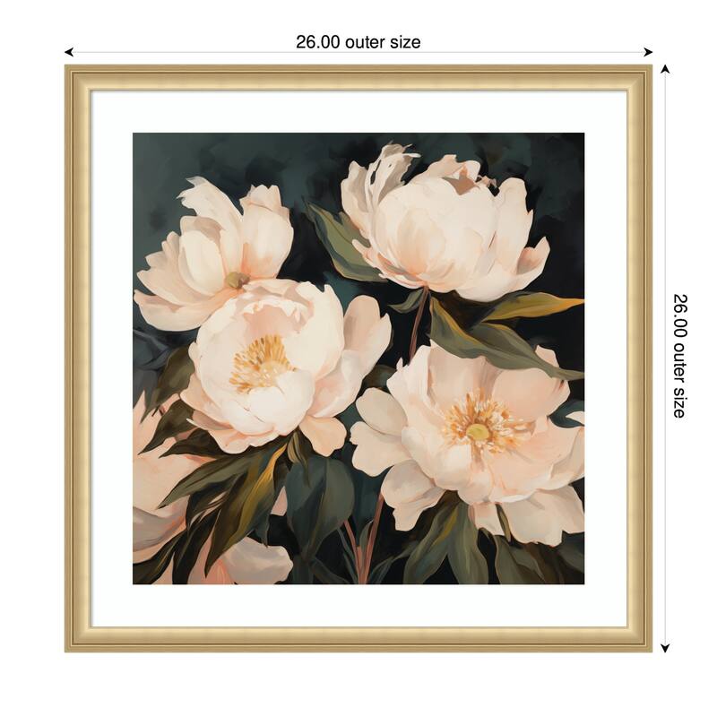 Kate and Laurel Framed Art Beautiful Painterly Floral Bouquets 2 by The Creative Bunch Studio