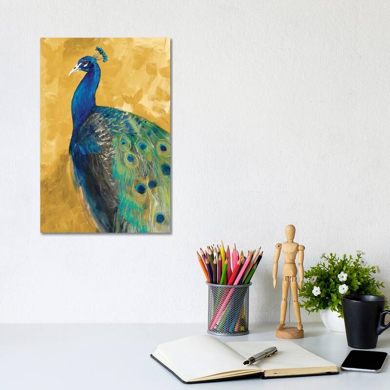 iCanvas "Royal Plume on Gold" by Robin Maria Canvas Print - 12x8x0.75
