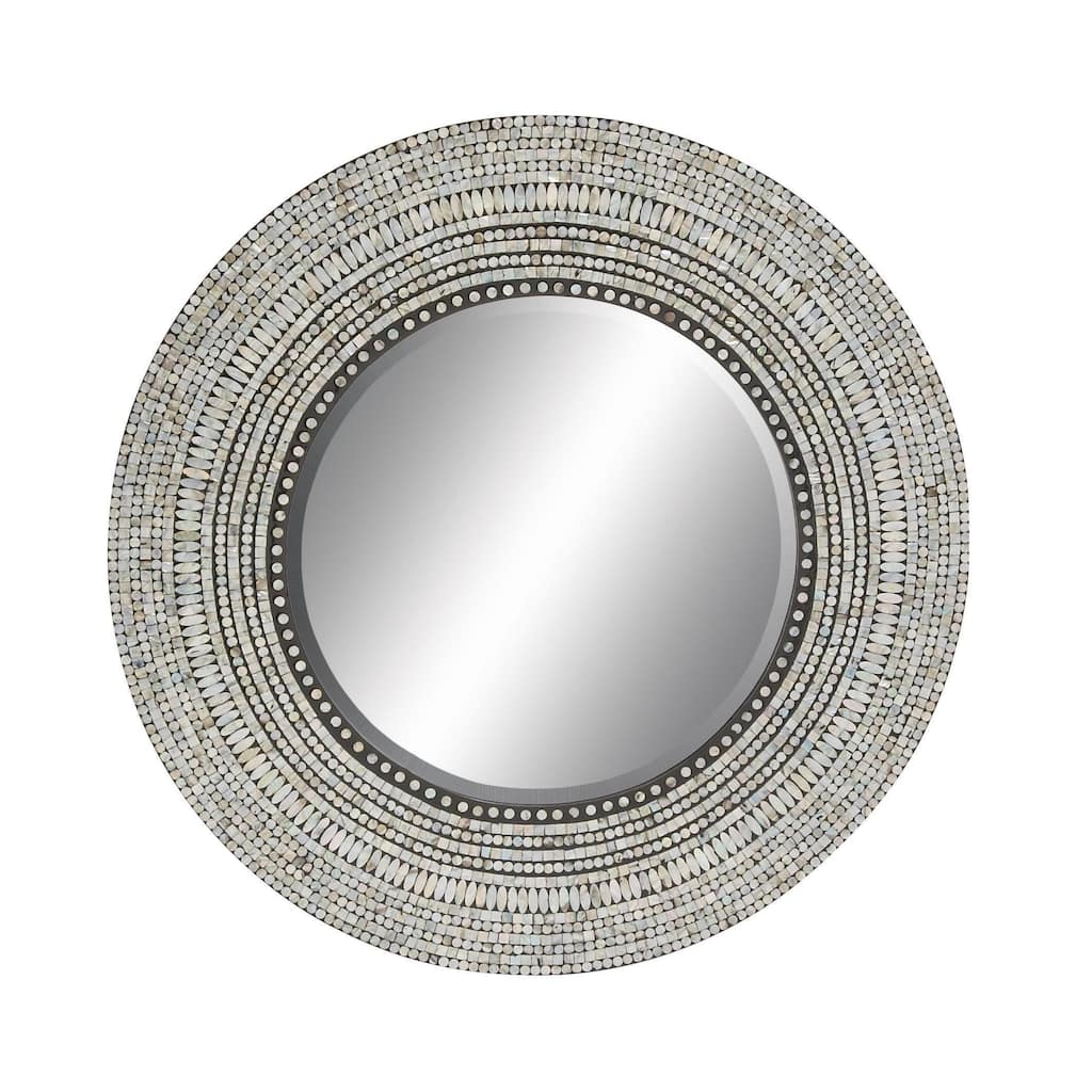 Mother of Pearl Shell Handmade Mosaic Room Wall Mirror - Roche River Decor