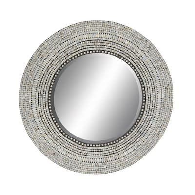 Mother of Pearl Shell Handmade Mosaic Room Wall Mirror - Roche River Decor