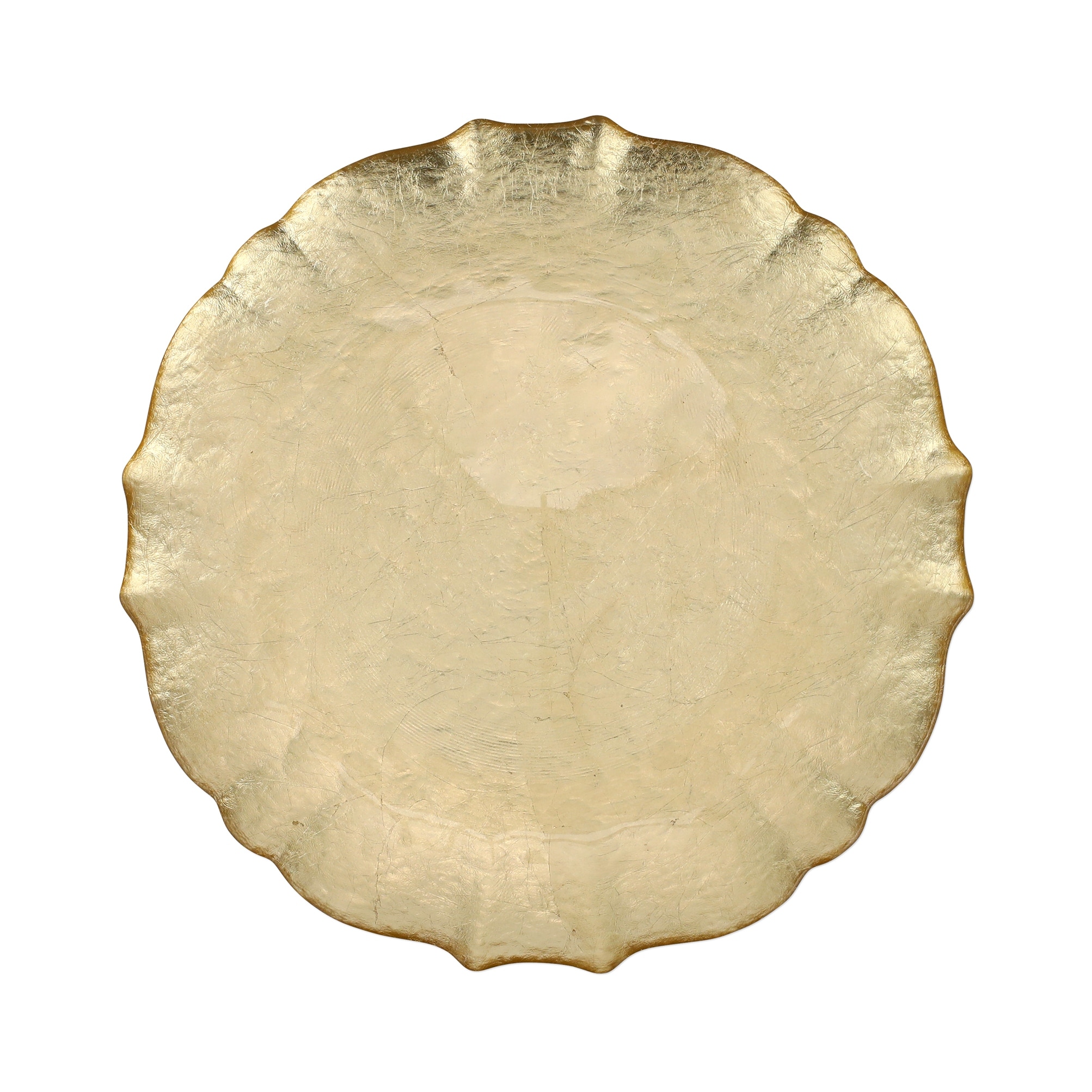 viva by VIETRI Baroque Glass Gold Dinner Plate