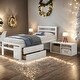 preview thumbnail 2 of 13, White Twin Size Wood Platform Bed with Removable Storage Shelves, 2 Built-in Storage Drawers