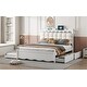 preview thumbnail 17 of 15, Chic Wooden Platform Bed with Dual Drawers and USB Ports for Optimal Functionality