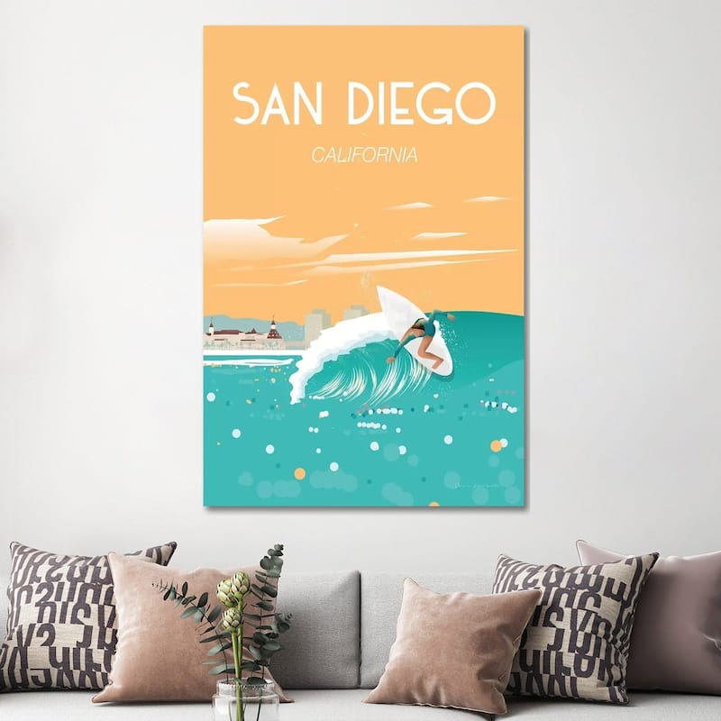 iCanvas "San Diego" by Omar Escalante Canvas Print