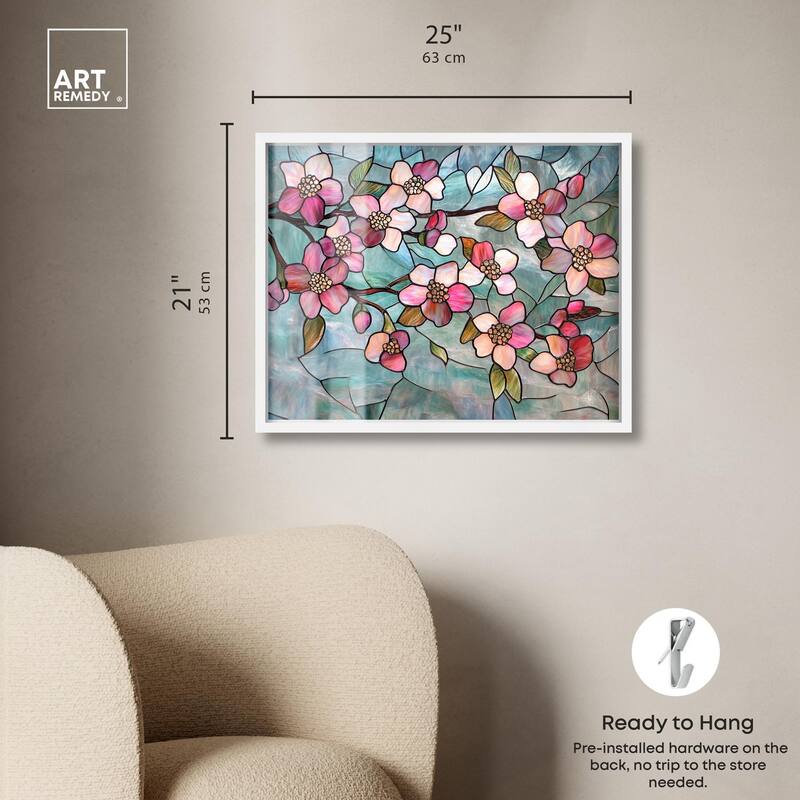 Shimmering Spring Blossoms I Shadowbox by Art Remedy