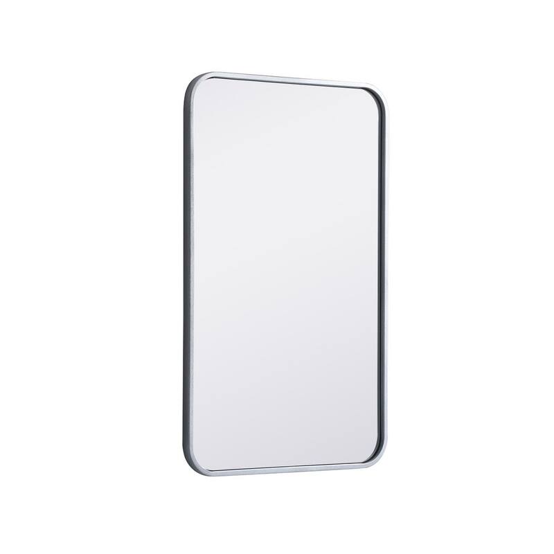 Ezra Soft Corner Metal Rectangular Mirror