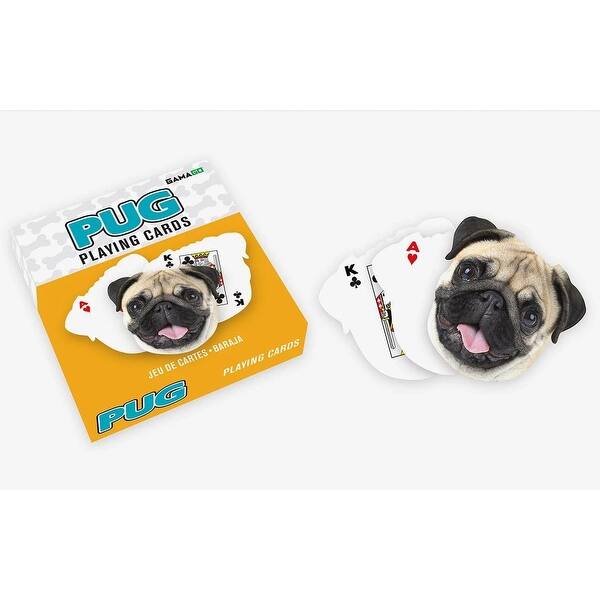 slide 1 of 1, Pug-Shaped Playing Cards