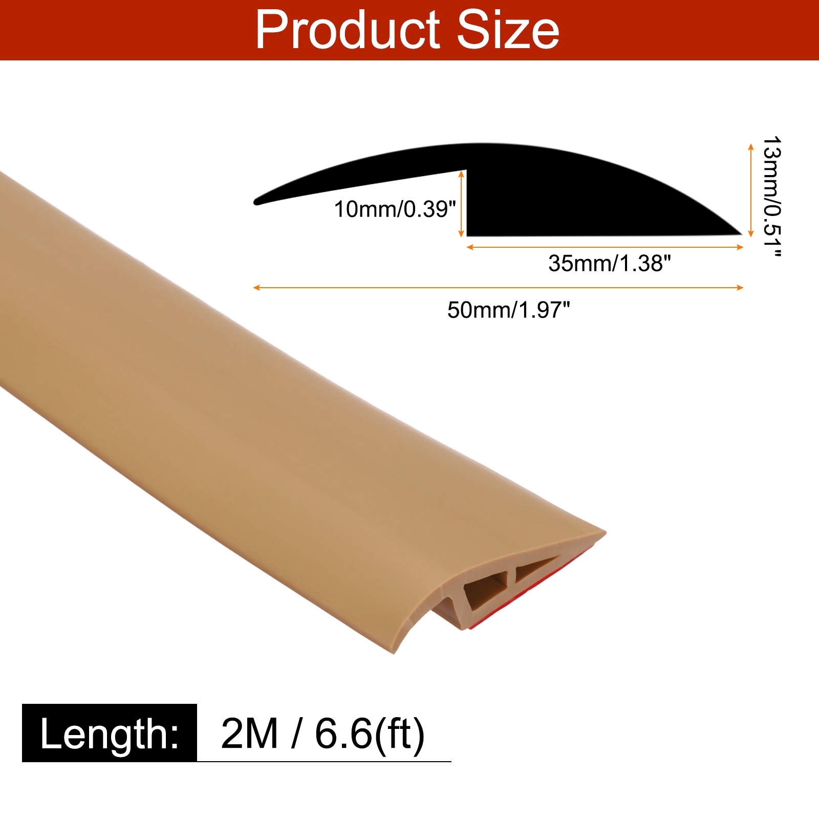 Floor Transition Strip Self Adhesive, Floor Transition Cover for Uneven Floors, Doorways with Certain Height