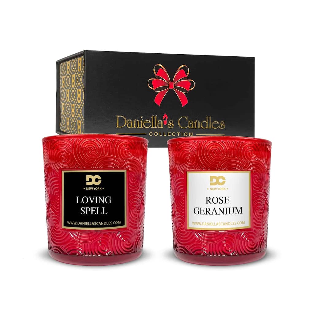 Daniella's Candles Romantic Scented Candle Gift Set - 2X7oz