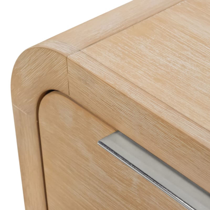 Furniture of America Elowyn Natural Solid Wood 1-Drawer Nightstand with Open Shelf (Set of 2)