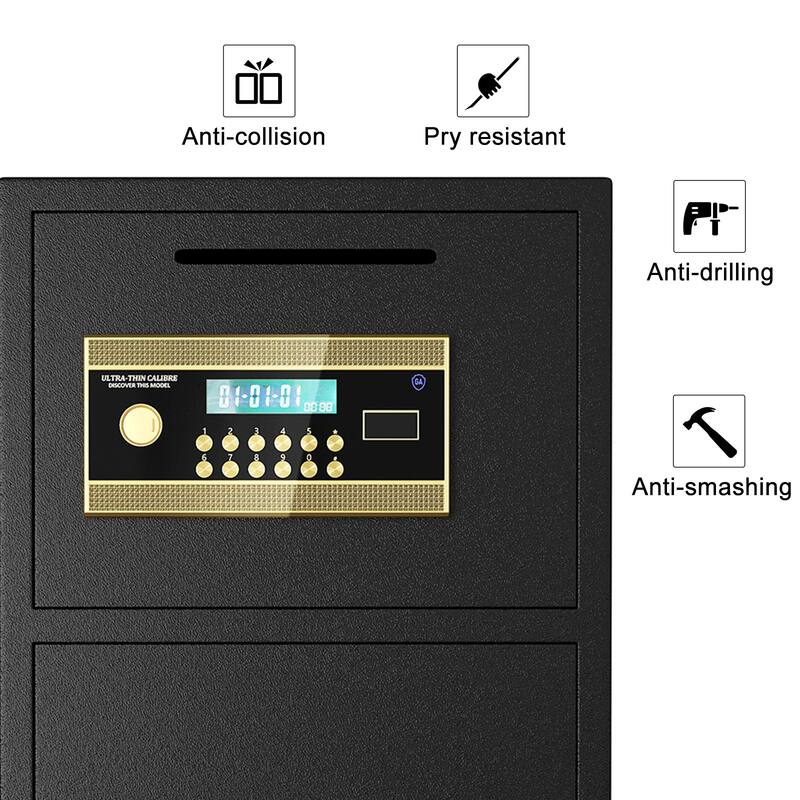Digital Security Safe with Fireproof and Waterproof Bag,6.5 Cubic Feet Safe Box with Hidden Code Function for Home,Office