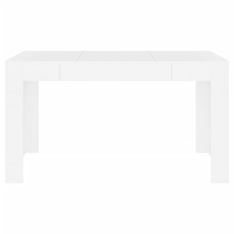 vidaXL Dining Table White 55.1"x29.3"x30" Chipboard