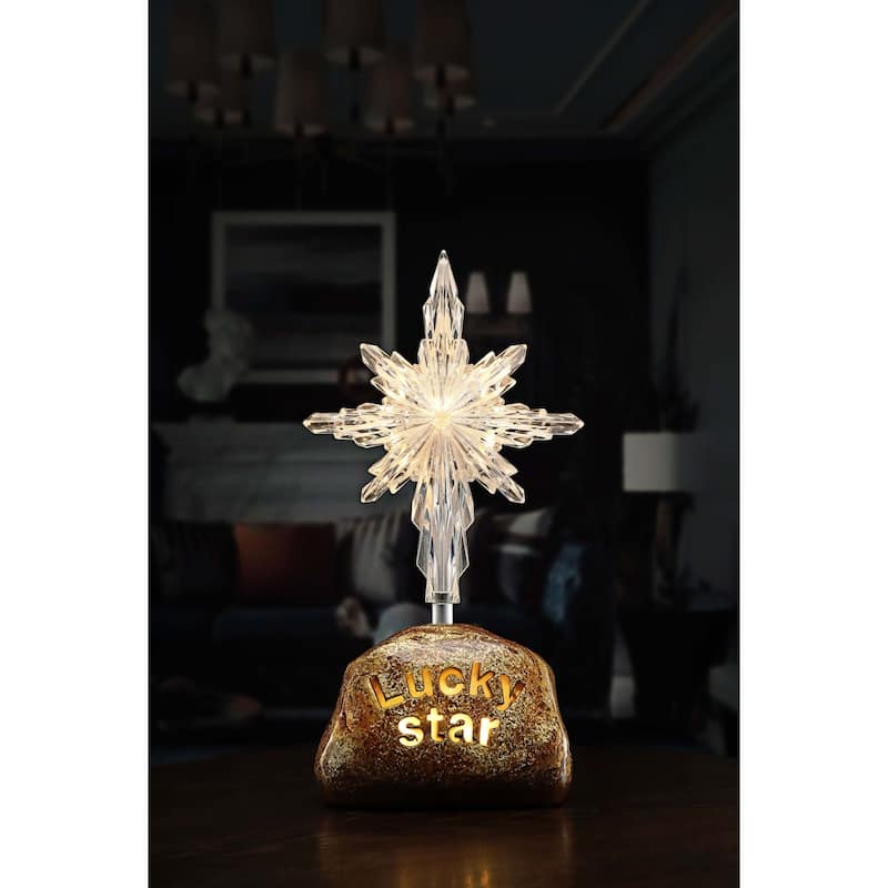LED Lighted Bethlehem Lucky Star Christmas Decorations - 14.5" - Set of 2