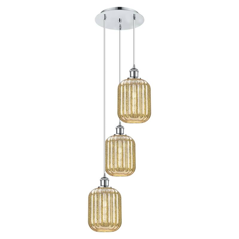 Innovations Lighting Endless Possibilities Ballston - Preston - 3 Light 13" Jar Shade Cord Hung Multi Pendant - Mercury/Polished Chrome