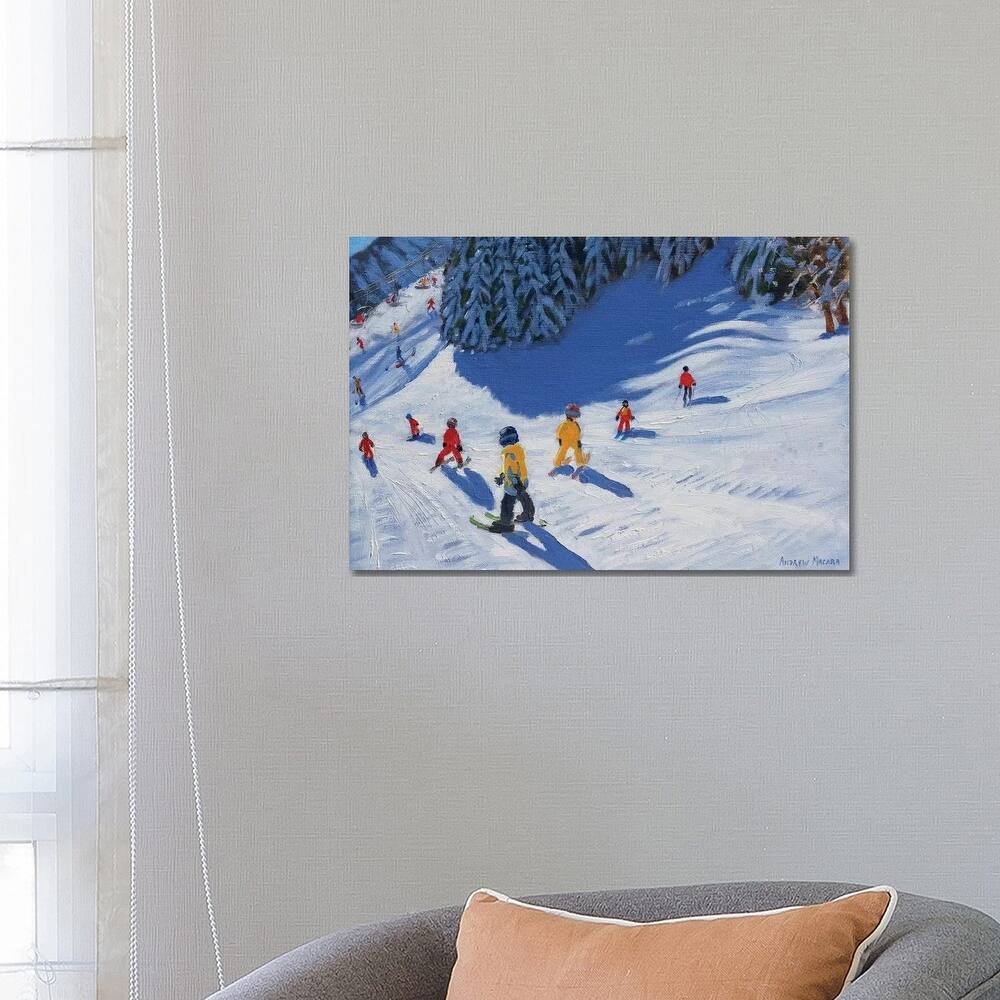 iCanvas "Ski School, Morzine" by Andrew Macara Canvas Print