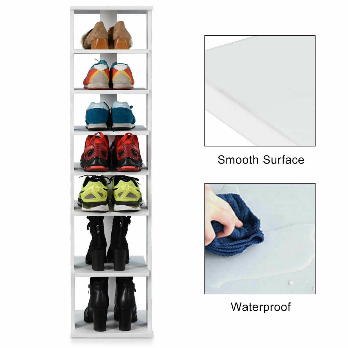 Costway wooden clearance shoes storage stand
