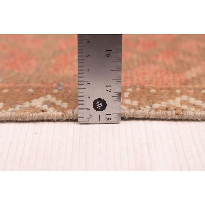 ECARPETGALLERY Hand-knotted Antalya Vintage Copper Wool Rug - 4'2 x 8'10