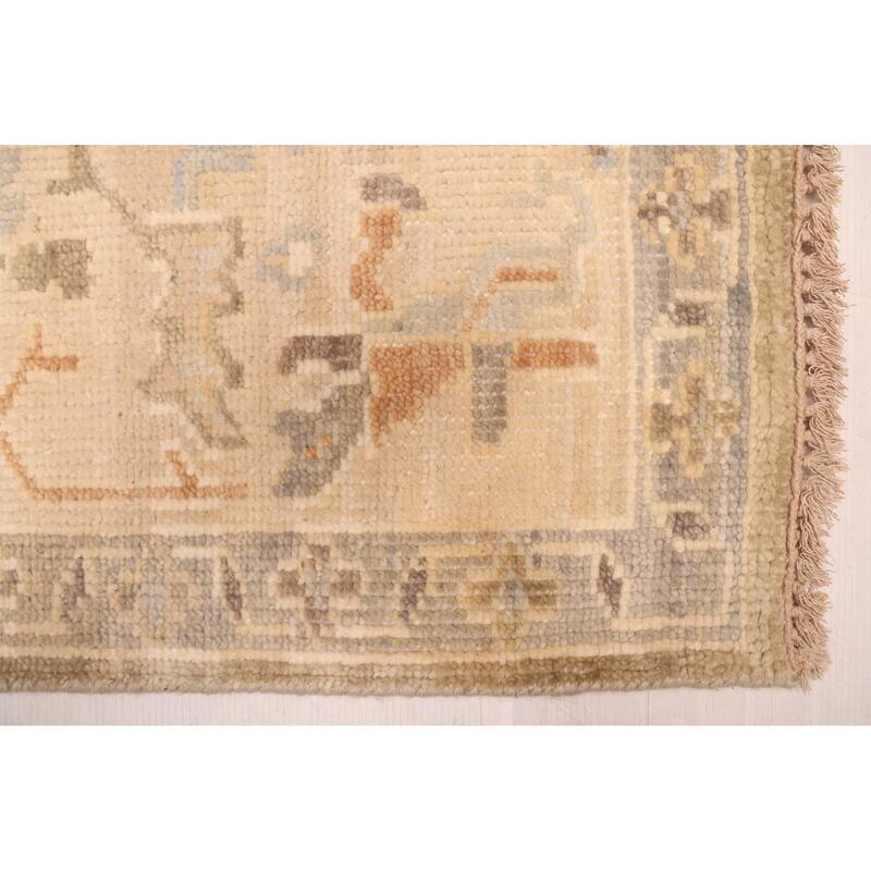 ECARPETGALLERY Hand-knotted Kavya Oushak Khaki, Sage Wool Rug - 9'0 x 12'0