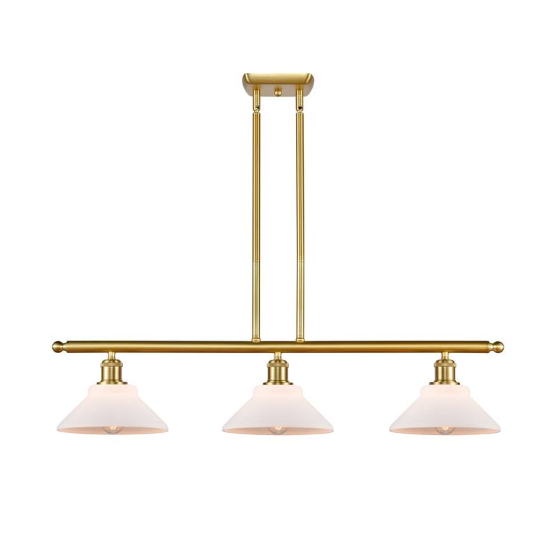 Innovations Lighting 516-3I-9-36 Orwell Linear Orwell 3 Light 36" Wide - Matte White / Satin Gold