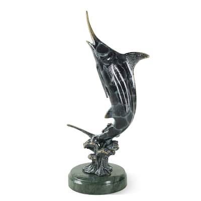 Spi Cast Aluminum Hunting Marlin 10.5" X 5" X 3.5" 1.25 Lbs. Aluminum - 10.5 X 5 X 3.5 inches