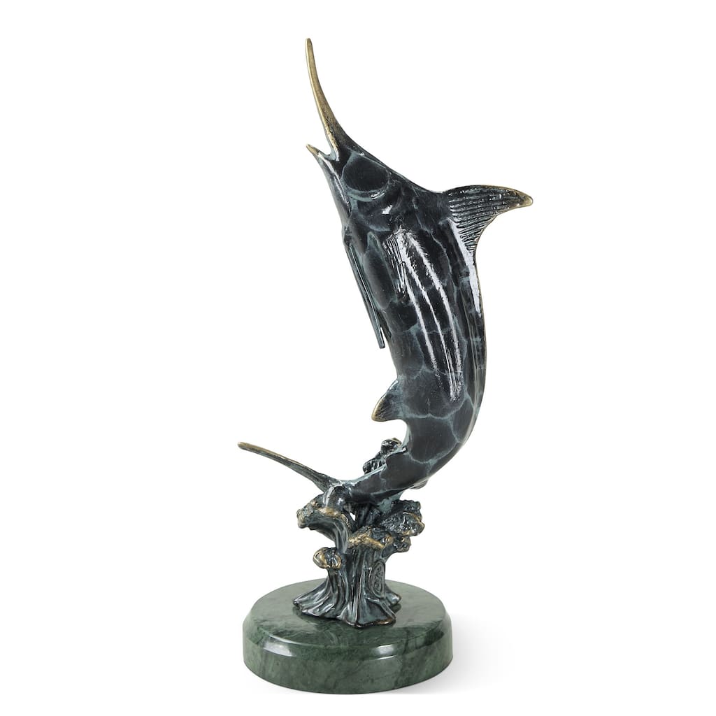 Spi Cast Aluminum Hunting Marlin 10.5" X 5" X 3.5" 1.25 Lbs. Aluminum - 10.5 X 5 X 3.5 inches
