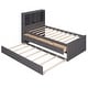 preview thumbnail 17 of 42, Wood Storage Platform Bed Frame with Twin Trundle & Charging Station