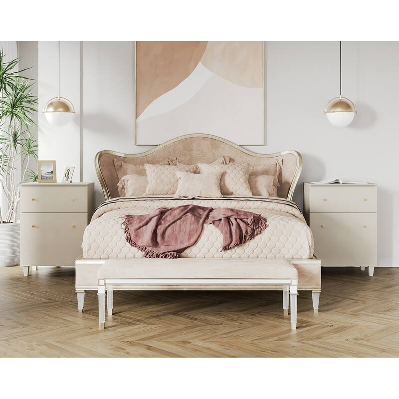 Large Nightstand with Drawer and Cabinet for Bedroom