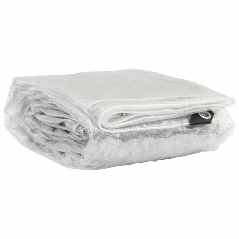 vidaXL Plant Cover Transparent and White PVC