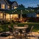 preview thumbnail 4 of 64, Ainfox 10 ft. Patio Offset Solar LED Umbrellas Cantilever Outside Umbrellas with Base Green