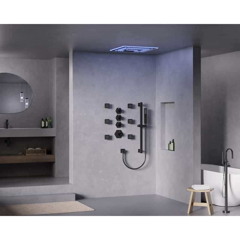GRANDJOY LED Music Shower System 16" Showerhead