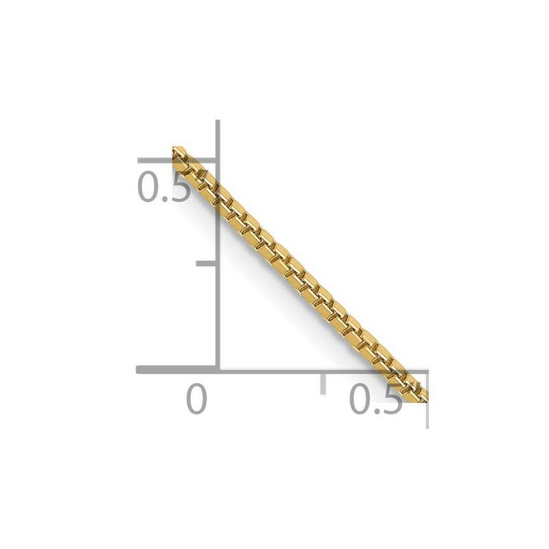 Curata 10k Yellow Gold 9-inch 1.1mm Box Chain Anklet Ankle Bracelet for Women
