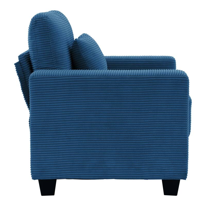 Corduroy Widened Single Sofa Chair, A Extra Lumbar Pillow