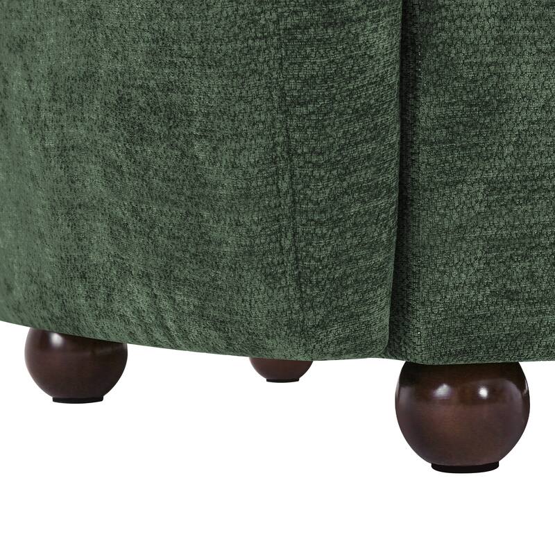 90.6 Inch 3-Seater Sofa Couch with 6 Pillows, Chenille Upholstered Living Room Sofa for Living Room Bedroom Apartment in White