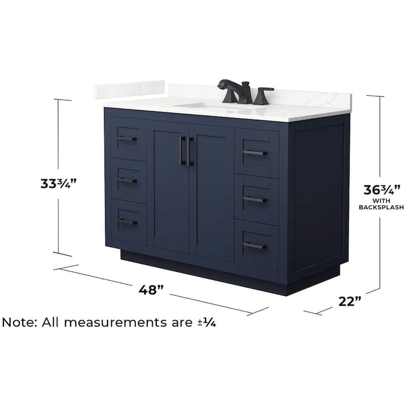 Wyndham Collection WCF292948S-QTZ-US3MXX Miranda 48" Free Standing