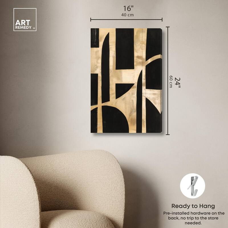 Noir and Gold II Canvas by Art Remedy, Gallery Wrapped