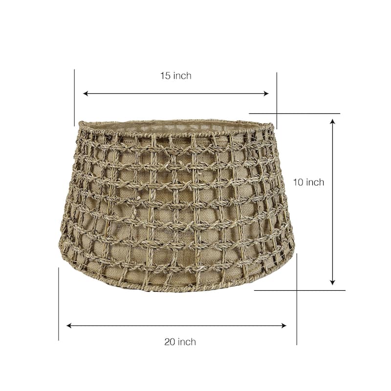 JoJo Fletcher Natural Woven Christmas Tree Collar - 20" x 15" x 10"