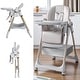 preview thumbnail 4 of 26, KISRAIS Portable Adjustable Baby High Chair with Safety Belt, Silent Lockable Wheels