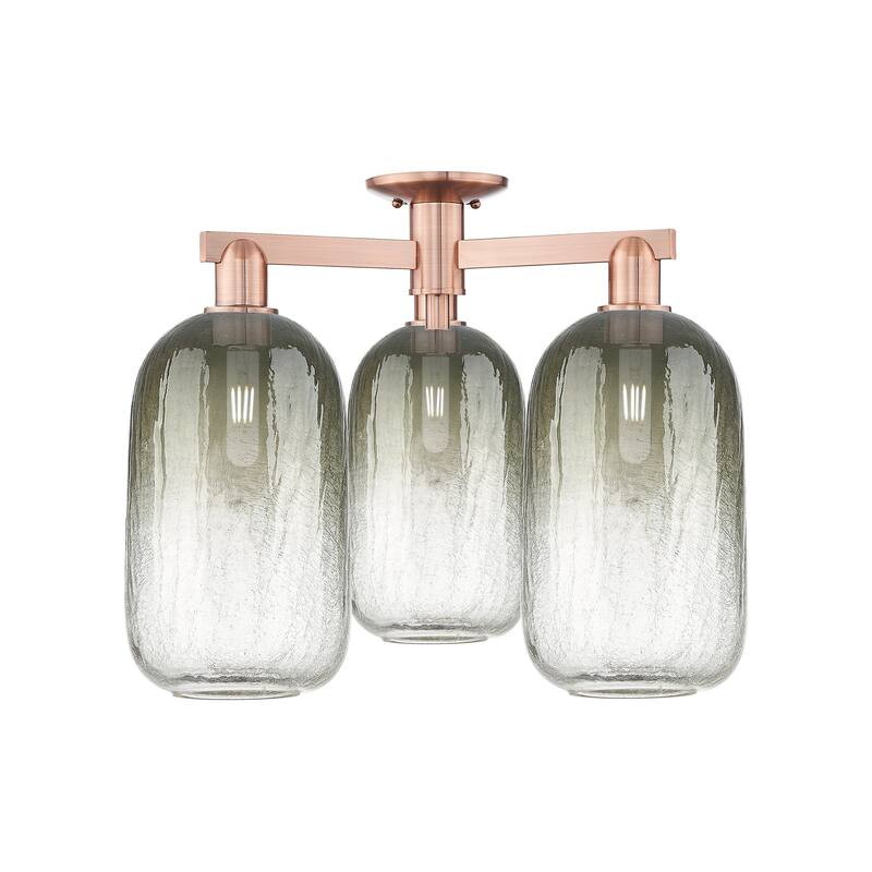 Innovations Lighting Downtown Urban - Brookhaven Cloche - 3 Light 25" Semi-Flush Mount