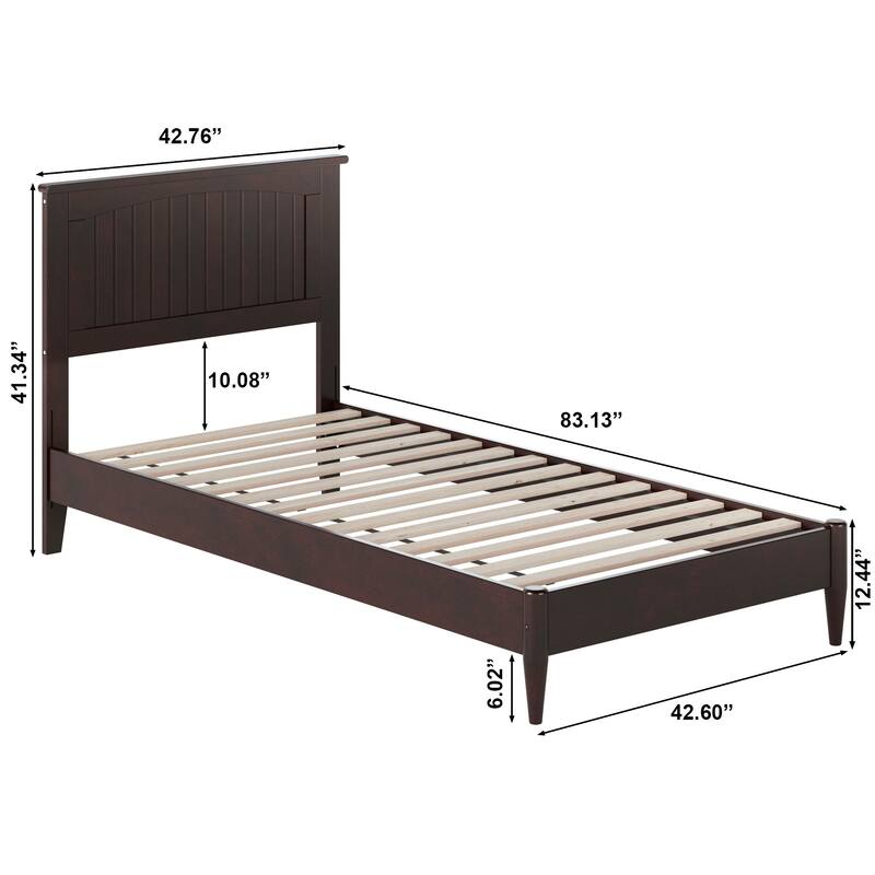 Naples Solid Wood Low Profile Platform Bed