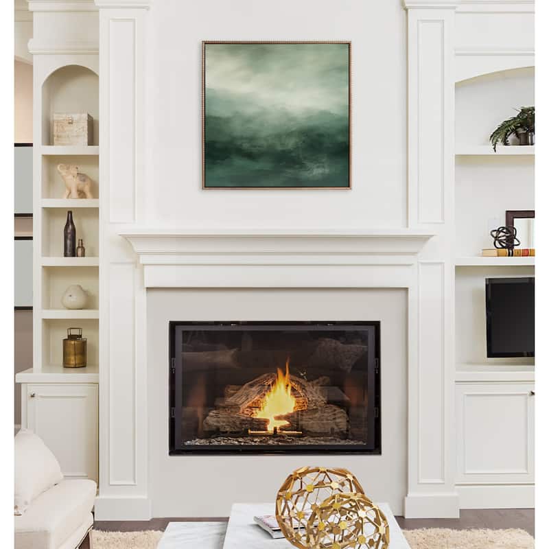 Kate and Laurel Sylvie Abstract Sage Framed Canvas by The Creative Bunch Studio
