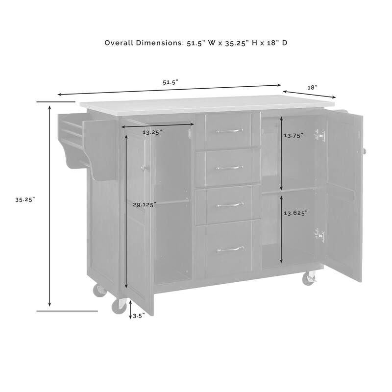 Kitchen Island Cart Granite Top Storage Towel Bar Kitchen Storage Cabinet Rolling Utility Cart