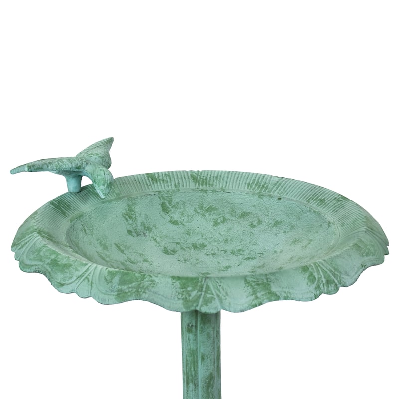 Sunnydaze Garden Visitor Metal Bird Bath - 22.75" H