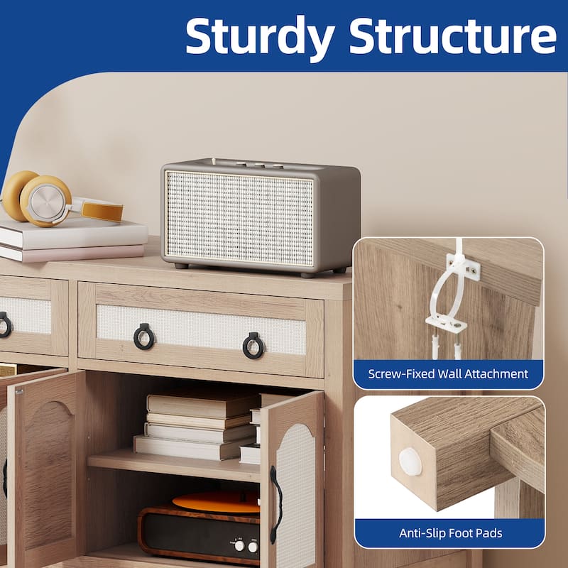 Moasis 47.2" Sideboard Buffets with 2 Drawers
