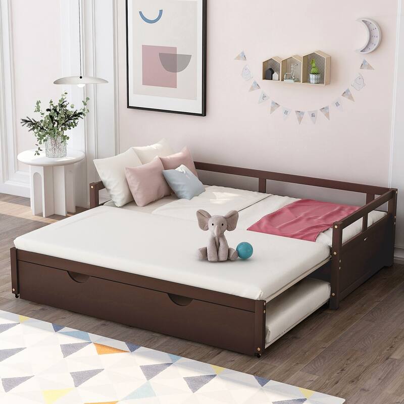 Wooden Daybed with Trundle