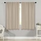 preview thumbnail 191 of 198, Superior Solid Machine Washable Room Darkening Curtains with Back Tabs, Set of 2 42" x 63" - Ivory