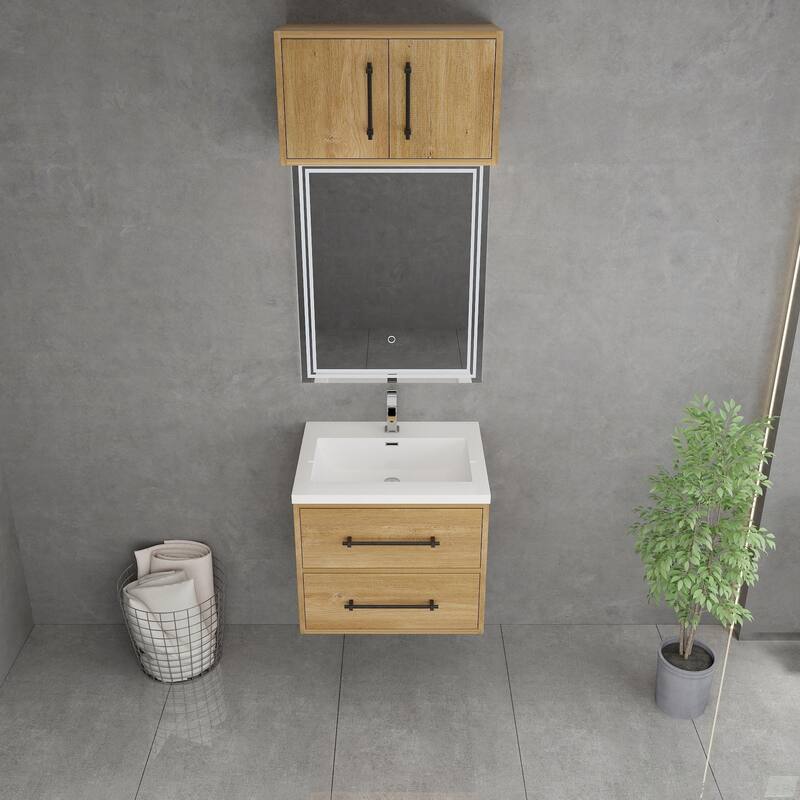 Victoria 24'' Wall-Mounted Vanity Set with Motion Sensor LED light Top Cabinet