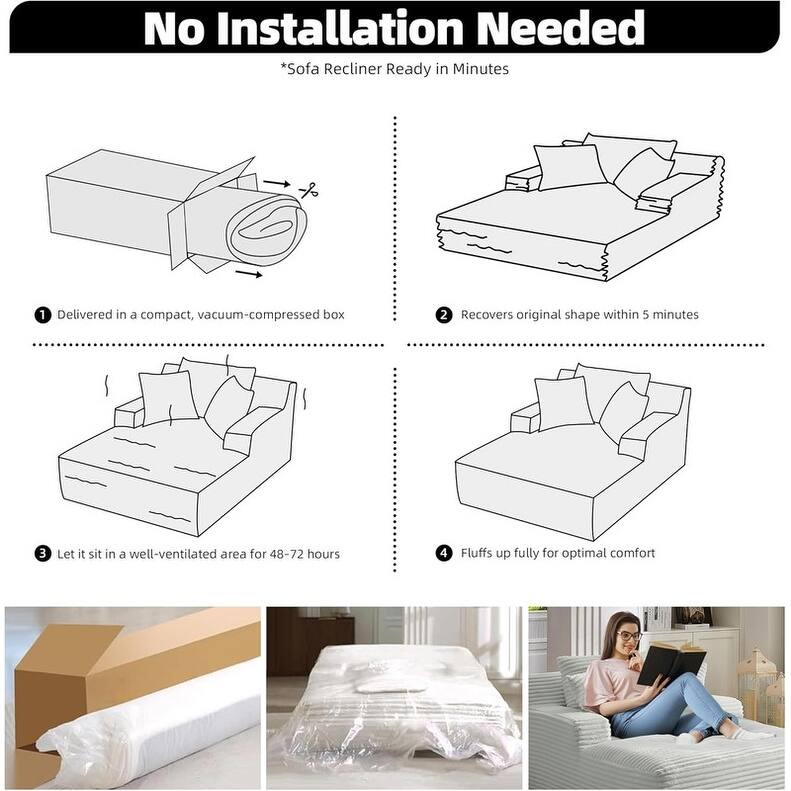 Rossetta Corduroy Upholstered Modern Oversized Chaise Lounge Chair