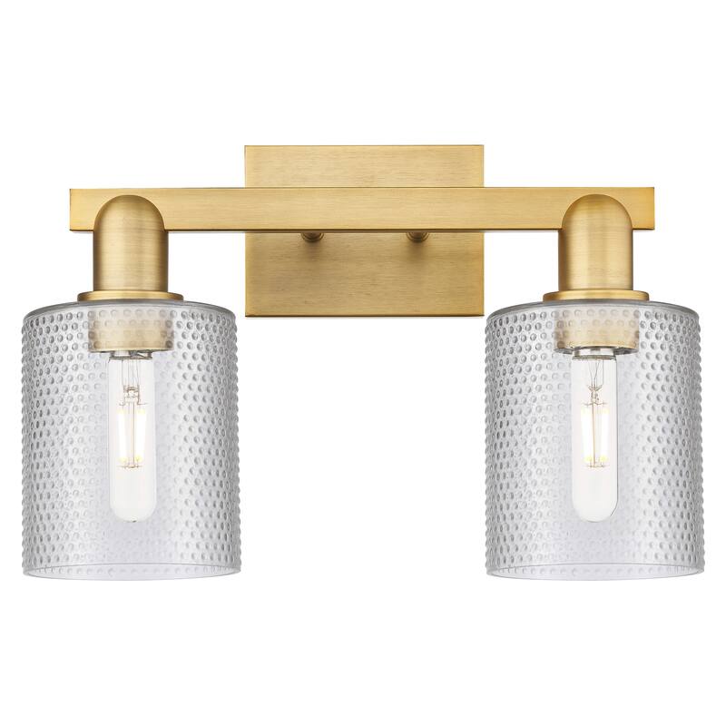 Innovations Lighting Endless Possibilities Arcadia - Cobbleskill - 2 Light 16" Bath Vanity Light - Clear/Brushed Brass